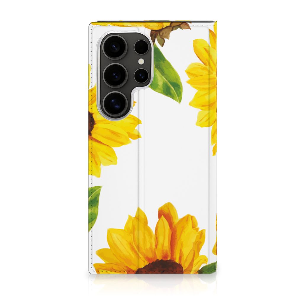 Samsung Galaxy S25 Ultra Smart Cover Zonnebloemen voorkant
