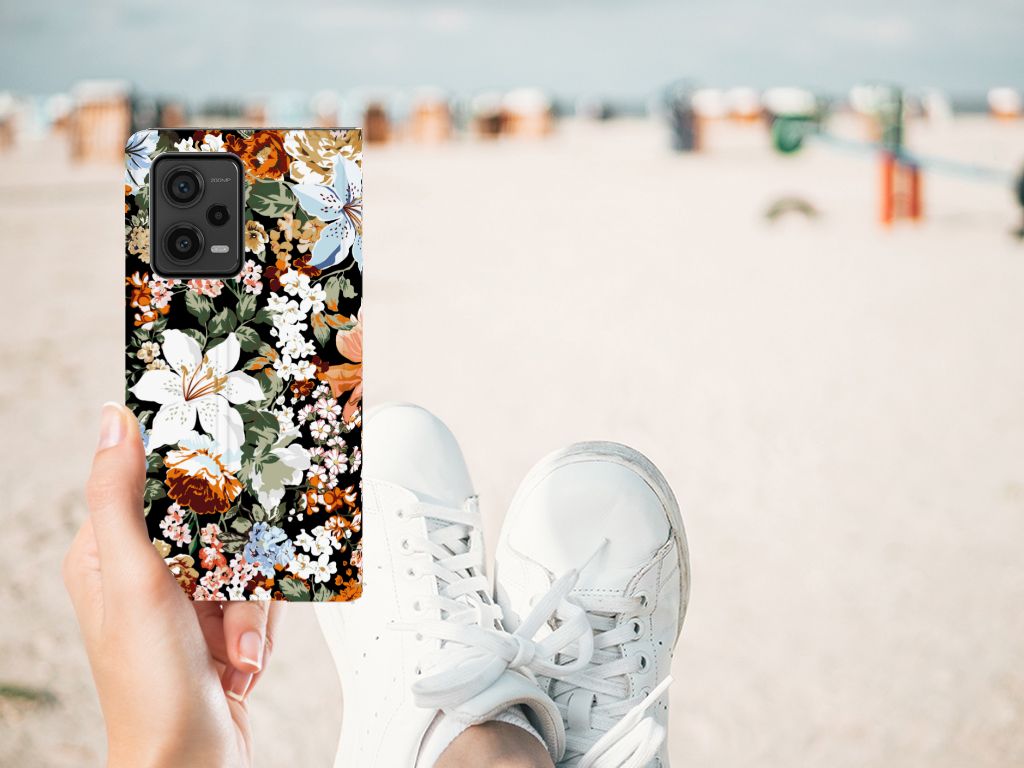 Xiaomi Redmi Note 12 Pro Plus Smart Cover Dark Flowers hand strand