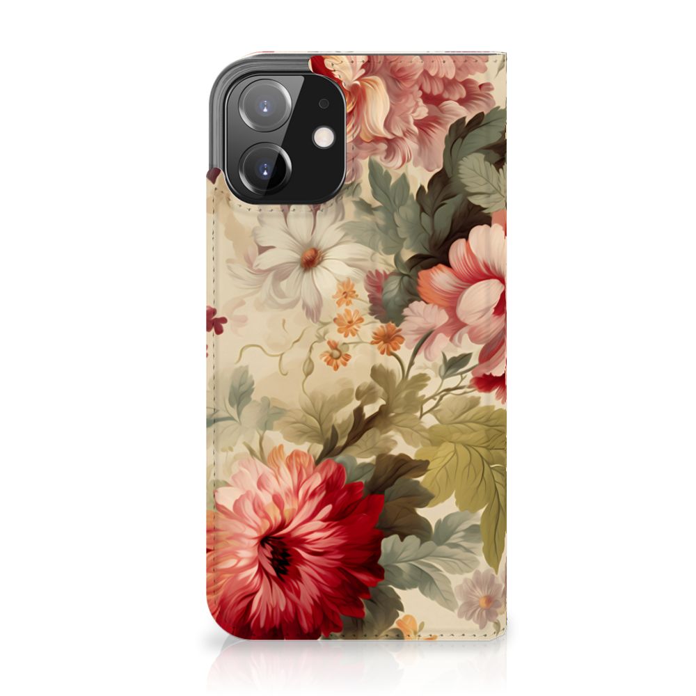 Smart Cover voor iPhone 12 | iPhone 12 Pro Bloemen met kleurrijk bloemendessin