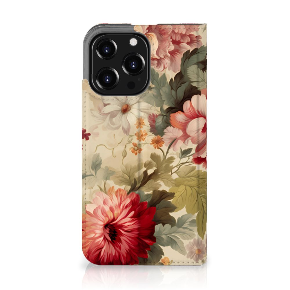 Smart Cover voor iPhone 13 Pro Bloemen met prachtige bloemendetails 🌸