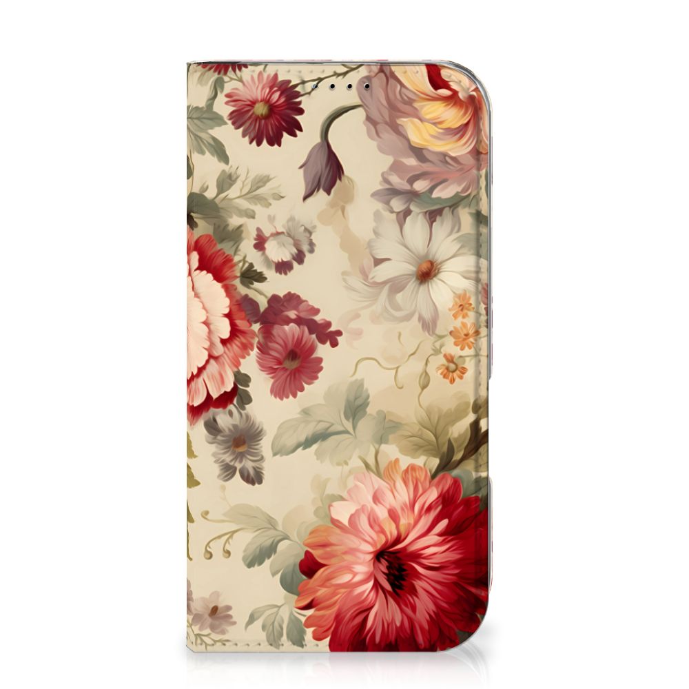 Smart Cover voor iPhone 16 Bloemen bloemen hoesje design voorkant