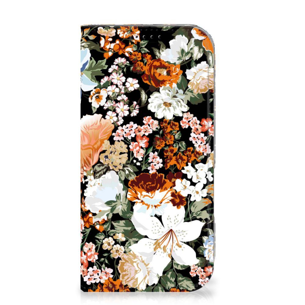 iPhone 16 Pro Smart Cover Dark Flowers voorkant