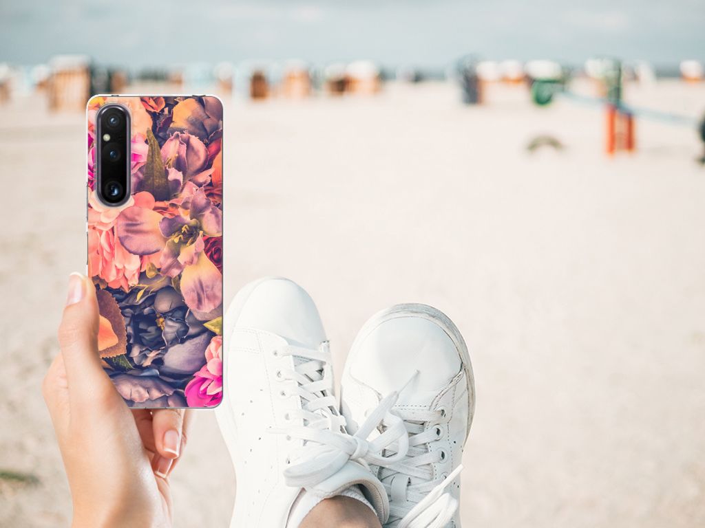 Sony Xperia 1 V TPU Case Bosje Bloemen bloemen design hand strand