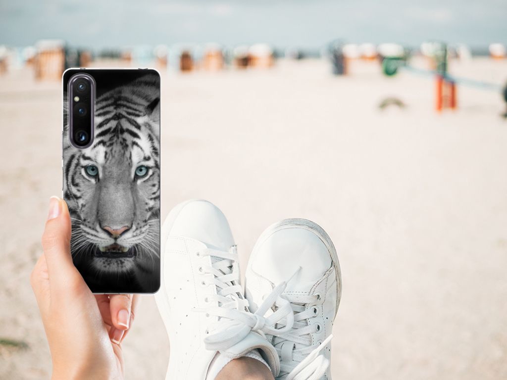 Sony Xperia 1 V TPU Hoesje Tijger tijger design voorkant