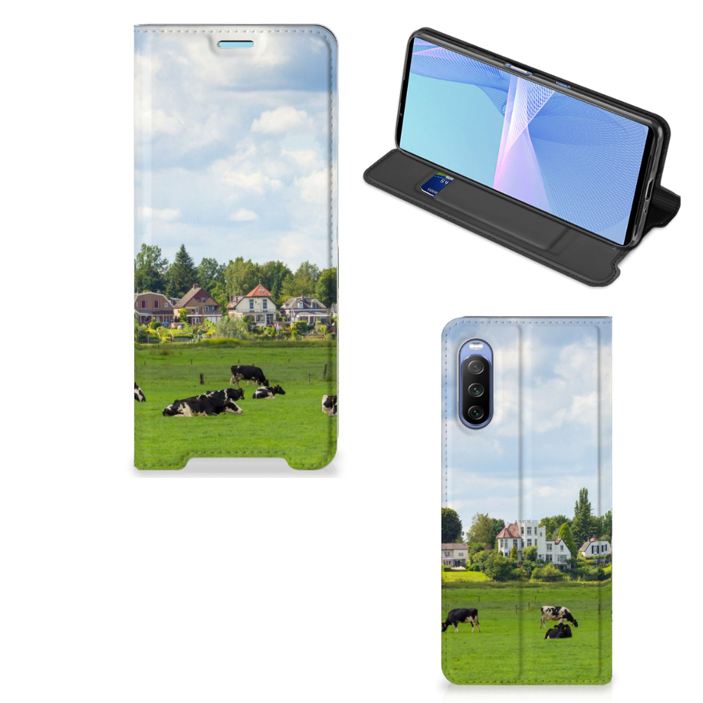 Sony Xperia 10 III Hoesje maken Koeien smartphone hoesje koeien design buiten aanzicht