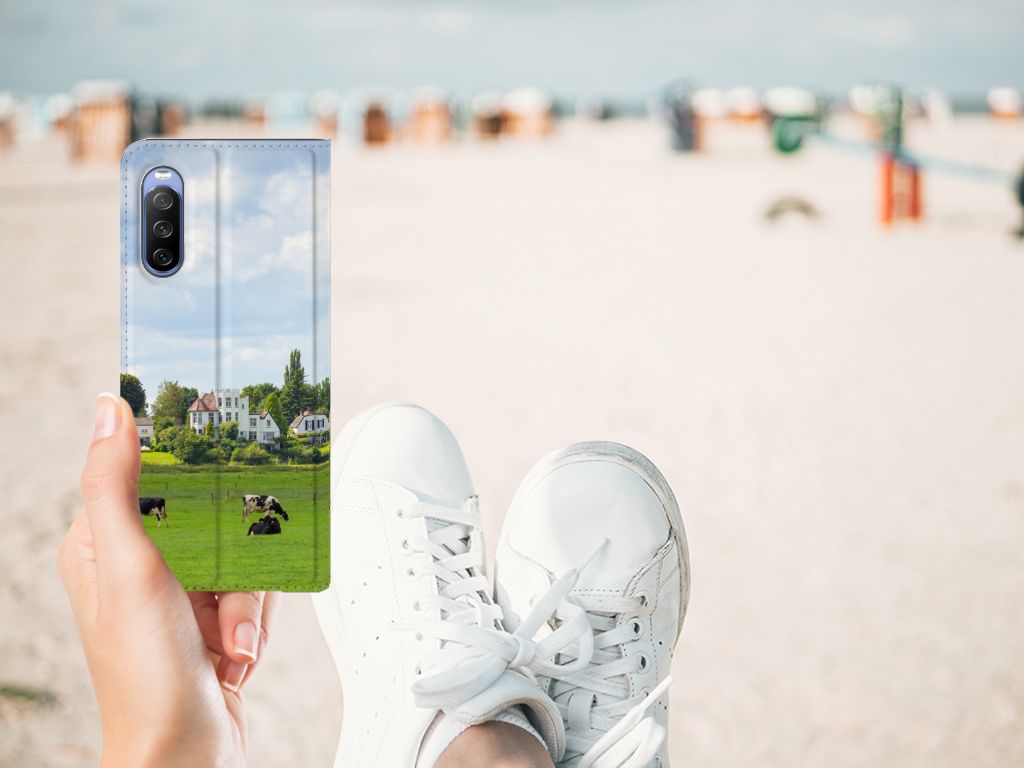 Sony Xperia 10 III Hoesje maken Koeien koeien strand design emoji