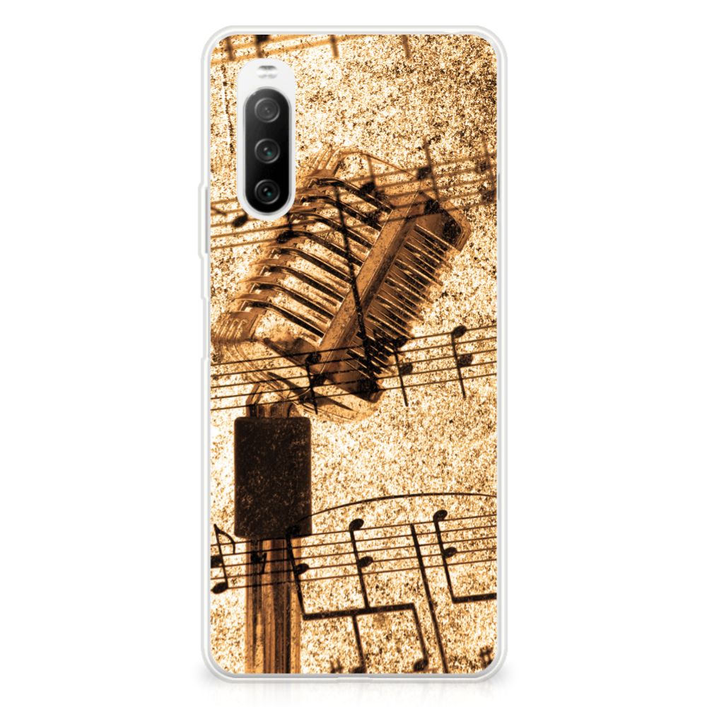 Sony Xperia 10 III Siliconen Hoesje met foto Bladmuziek B2C Telecom