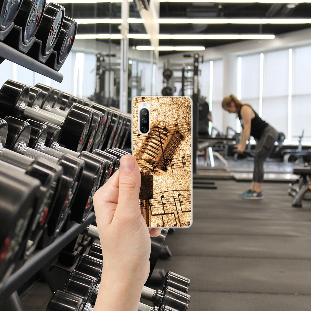 Sony Xperia 10 III Siliconen Hoesje met foto Bladmuziek B2C Telecom