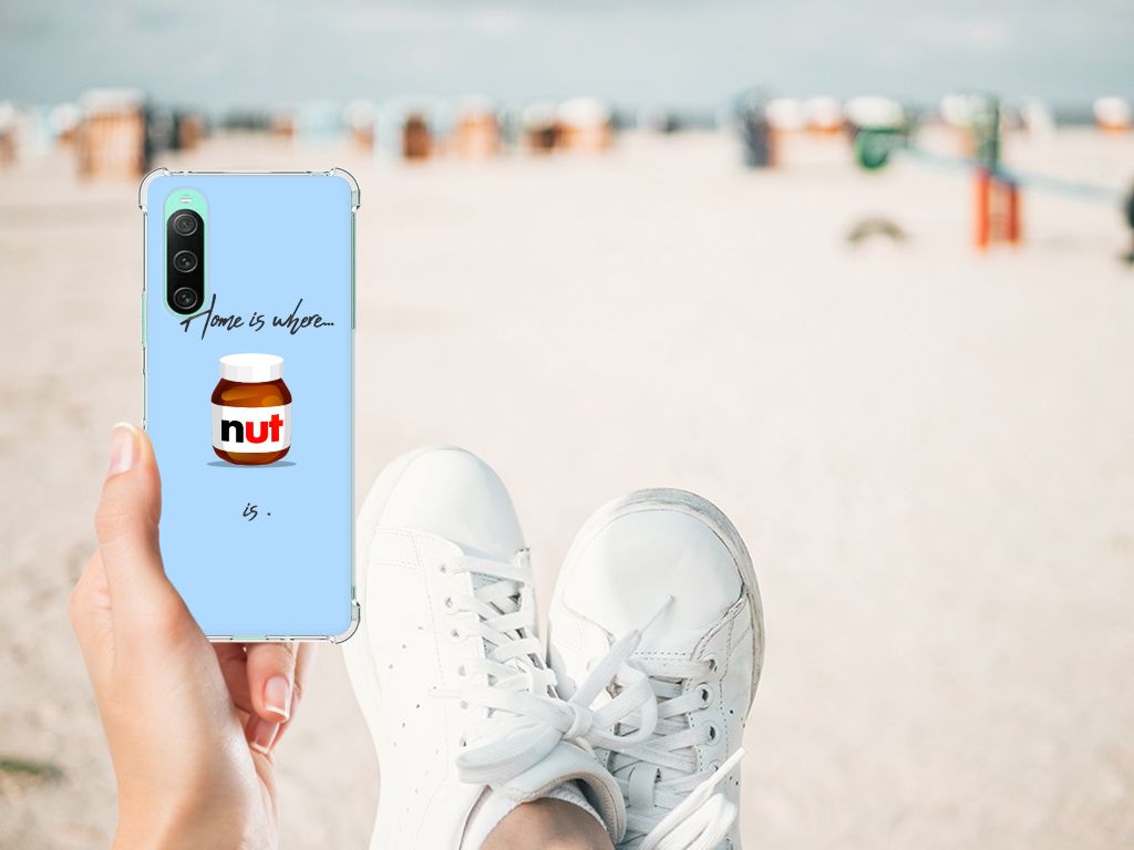 Sony Xperia 10 V Beschermhoes Nut Home design detail hand strand