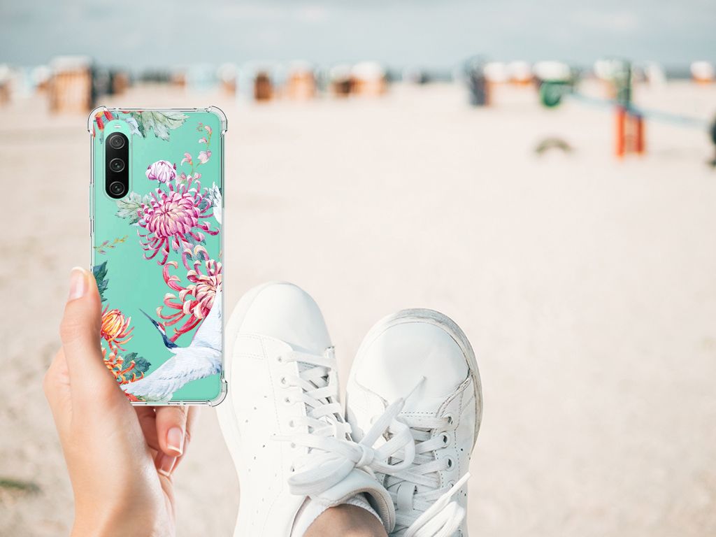 Sony Xperia 10 V Case Anti-shock Bird Flowers B2C Telecom
