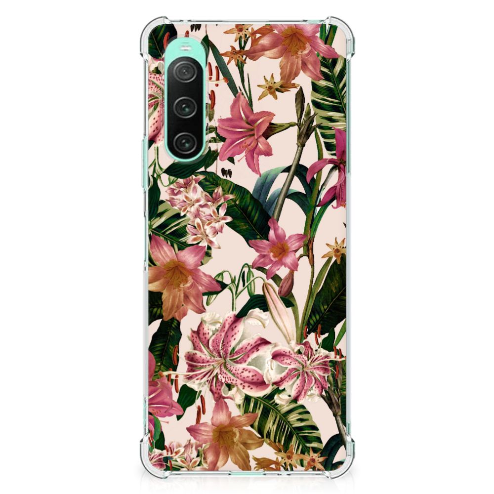 Sony Xperia 10 V Case Flowers bloemen ontwerp front