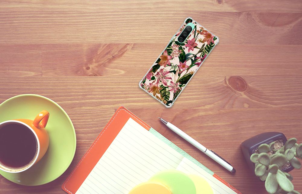 Sony Xperia 10 V Case Flowers bloemen design bovenaanzicht