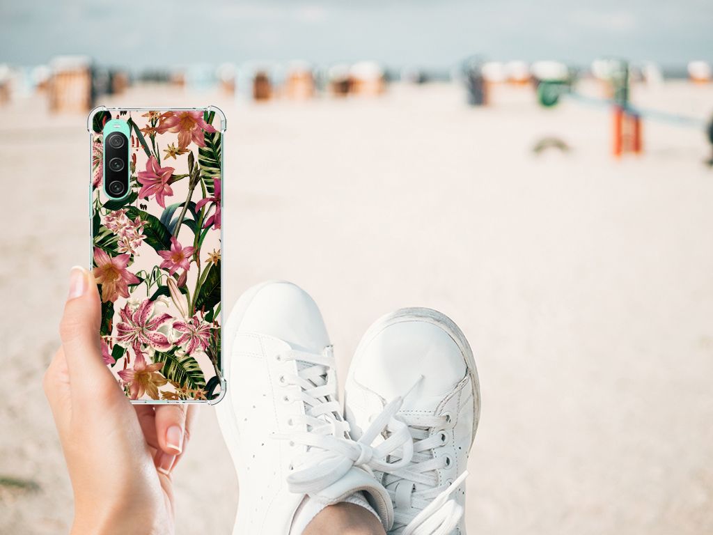 Sony Xperia 10 V Case Flowers bloemen design hand strand