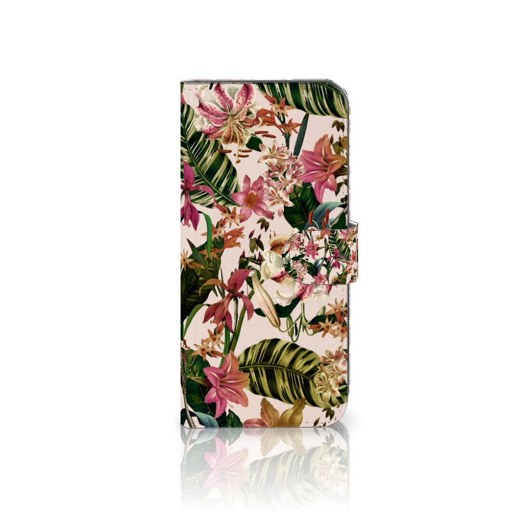Sony Xperia 10 V Hoesje Flowers telefoonhoesje bloemen tropisch aanzicht
