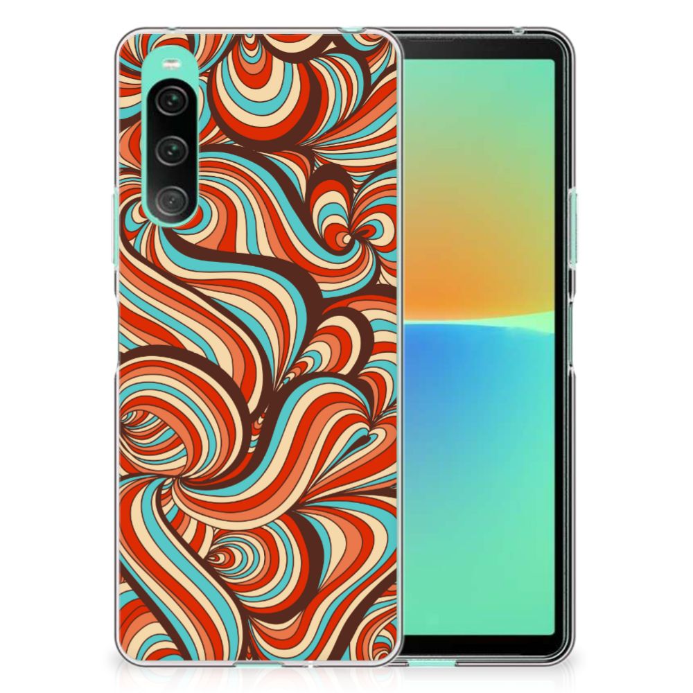 Sony Xperia 10 V Hoesje maken Retro met kleurrijk retro design voor bescherming en gebruiksgemak.