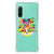 Sony Xperia 10 V Stevig Bumper Hoesje Cat Color katten hoofd kleurrijk ontwerp achterkant