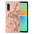 Sony Xperia 10 V TPU Siliconen Hoesje Marmer Oranje met unieke marmertextuur voor beste bescherming en stijl.