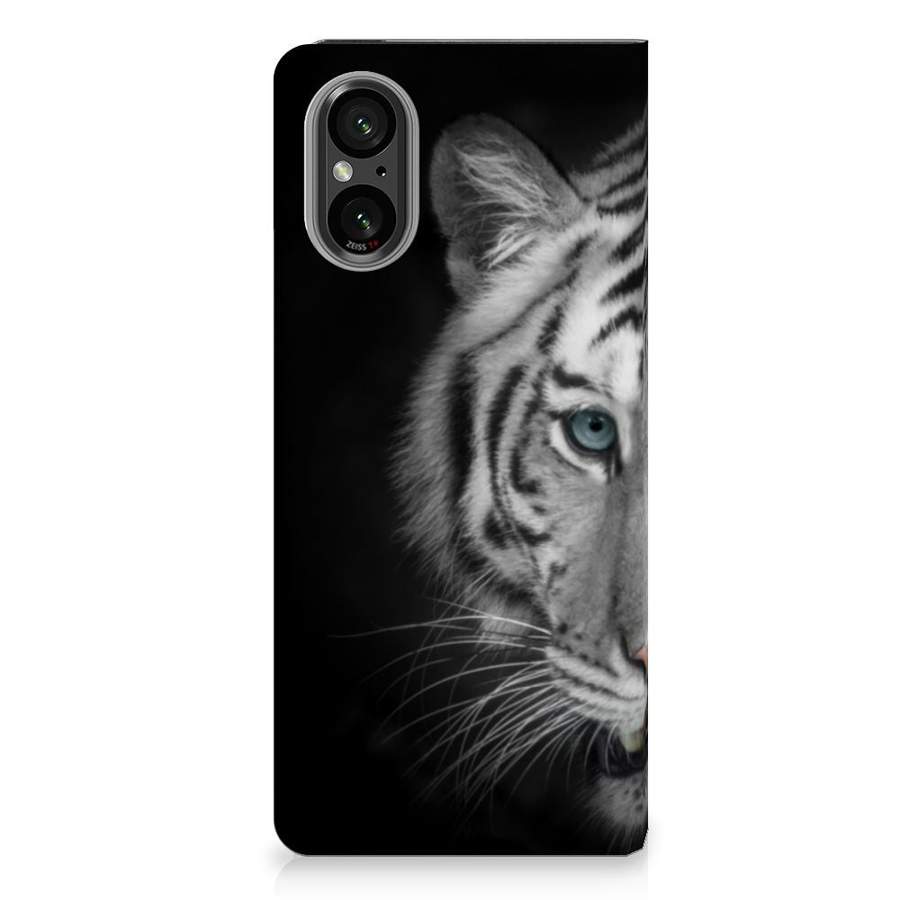 Sony Xperia 5 V Hoesje maken Tijger telefoonhoesje Witte Tijger aanzicht