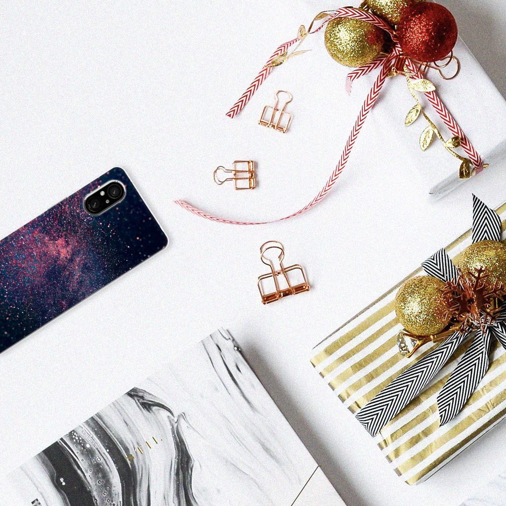 Sony Xperia 5 V TPU Hoesje Stars design stars bovenaanzicht