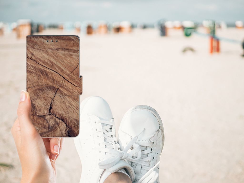 Sony Xperia Z3 Book Style Case Tree Trunk boekstijl hoesje boomstam hand schoenen strand