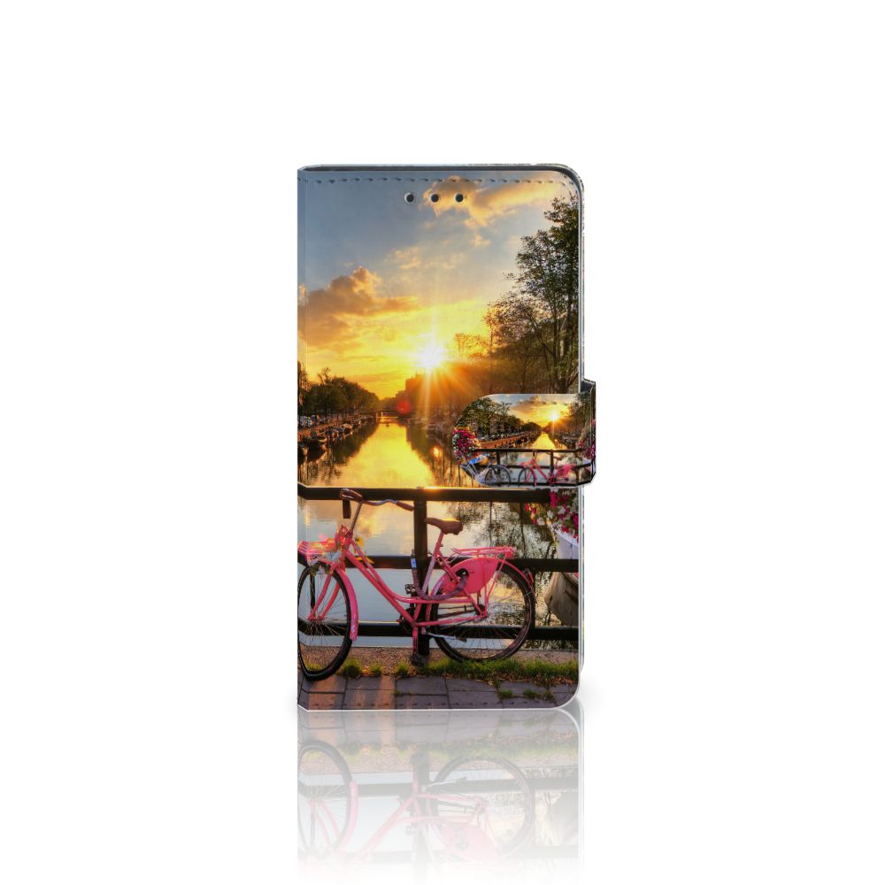 Sony Xperia Z3 Flip Cover Amsterdamse Grachten ontwerp fiets zonsondergang aanzicht