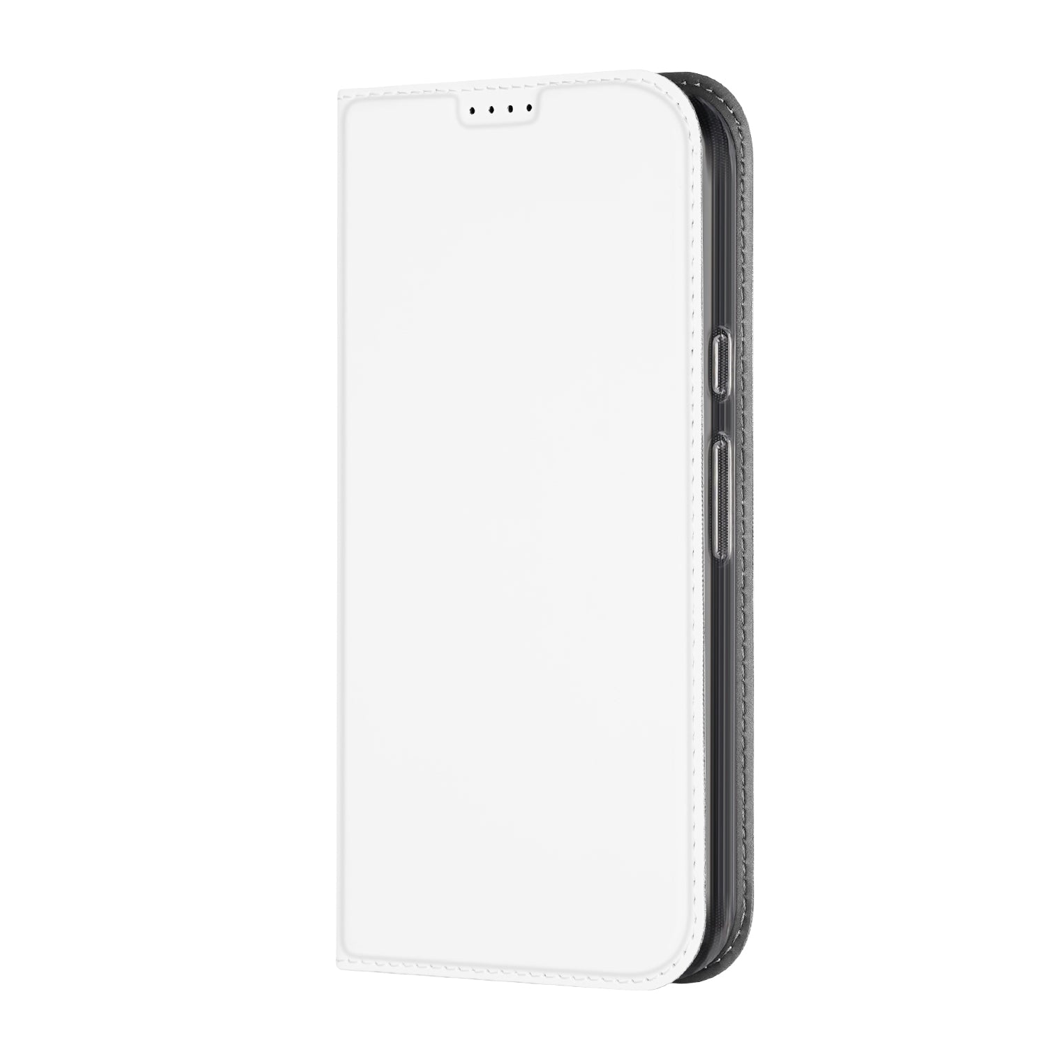 Google Pixel 8A Stand Case Hoesje Geschikt voor de Google Pixel 8A Wit met Pashouder aanzicht