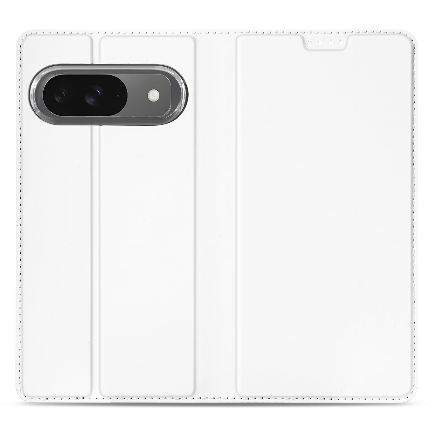 Stand Case Hoesje Google Pixel 9 | 9 Pro Wit met Pashouder design voorkant