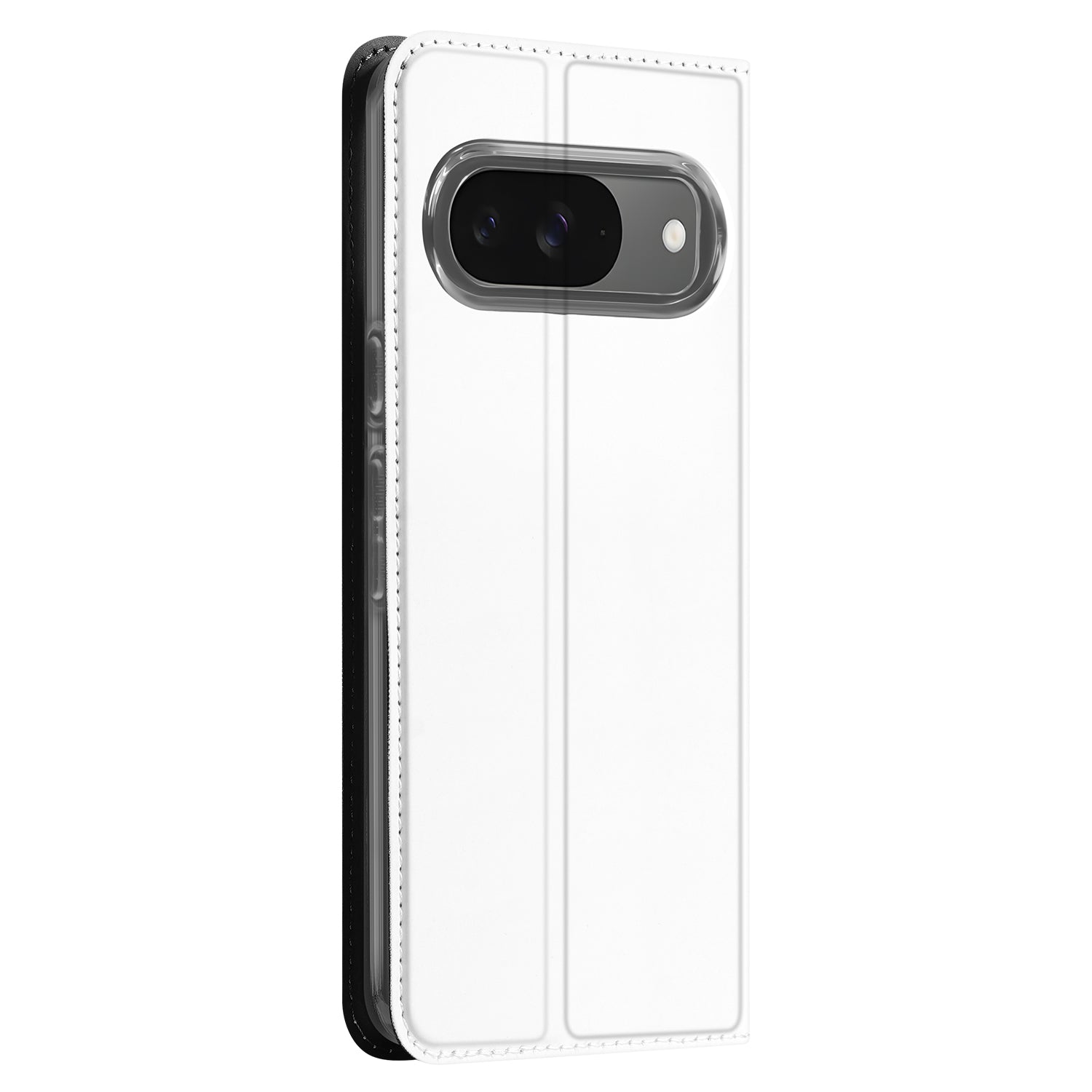 Stand Case Hoesje Google Pixel 9 | 9 Pro Wit met Pashouder design zijaanzicht
