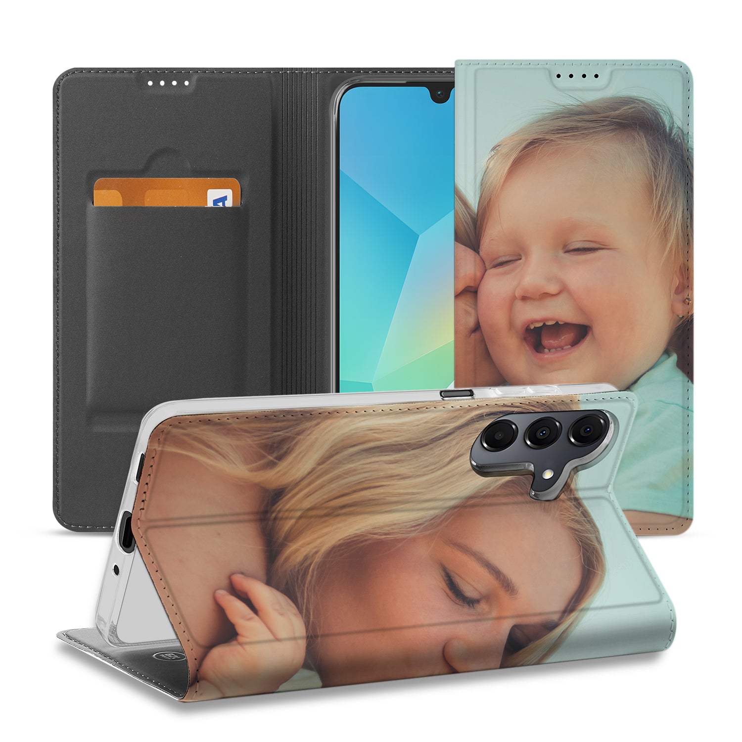 Samsung Galaxy A16 Stand Case Hoesje Maken foto design voorkant