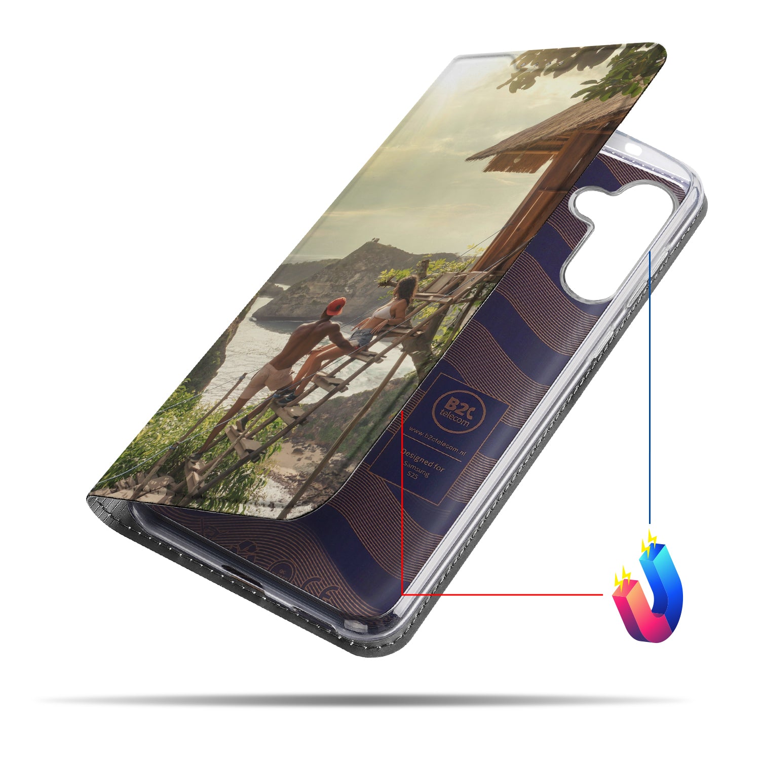 Samsung Galaxy S25 Stand Case Hoesje Maken designnaam aanzicht