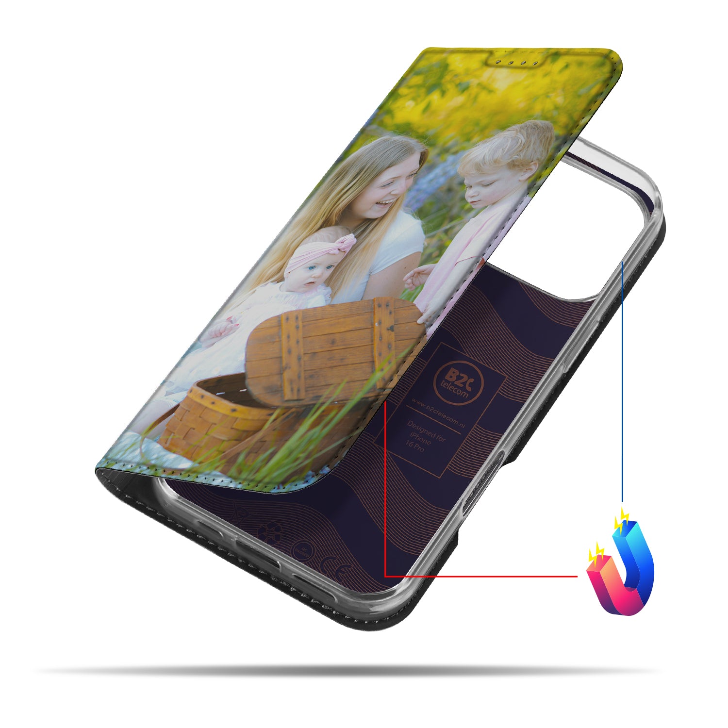 Apple iPhone 16 Pro Max Stand Case Hoesje Maken met foto kinderen aanzicht