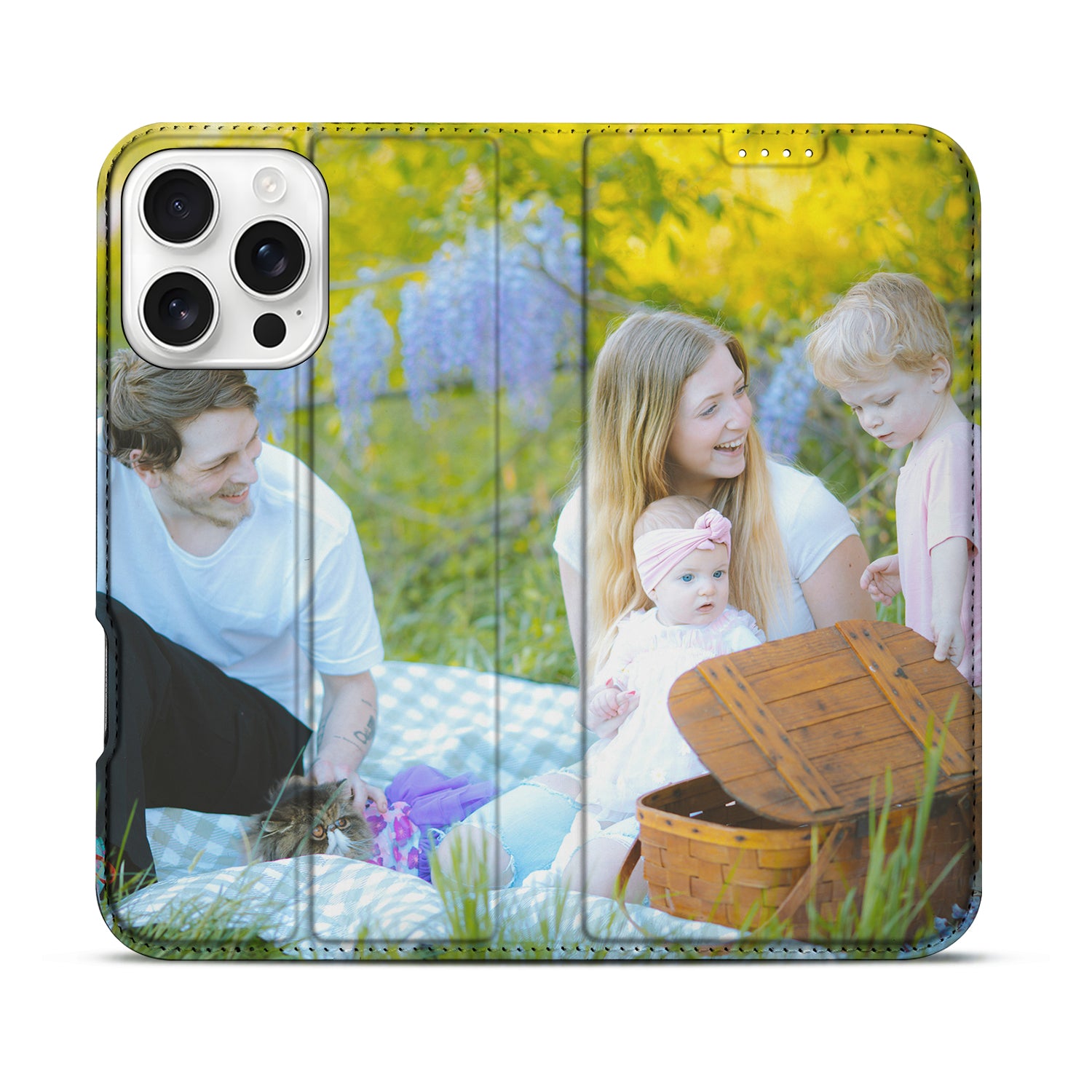 Apple iPhone 16 Pro Max Stand Case Hoesje Maken familiefoto buiten met kinderen