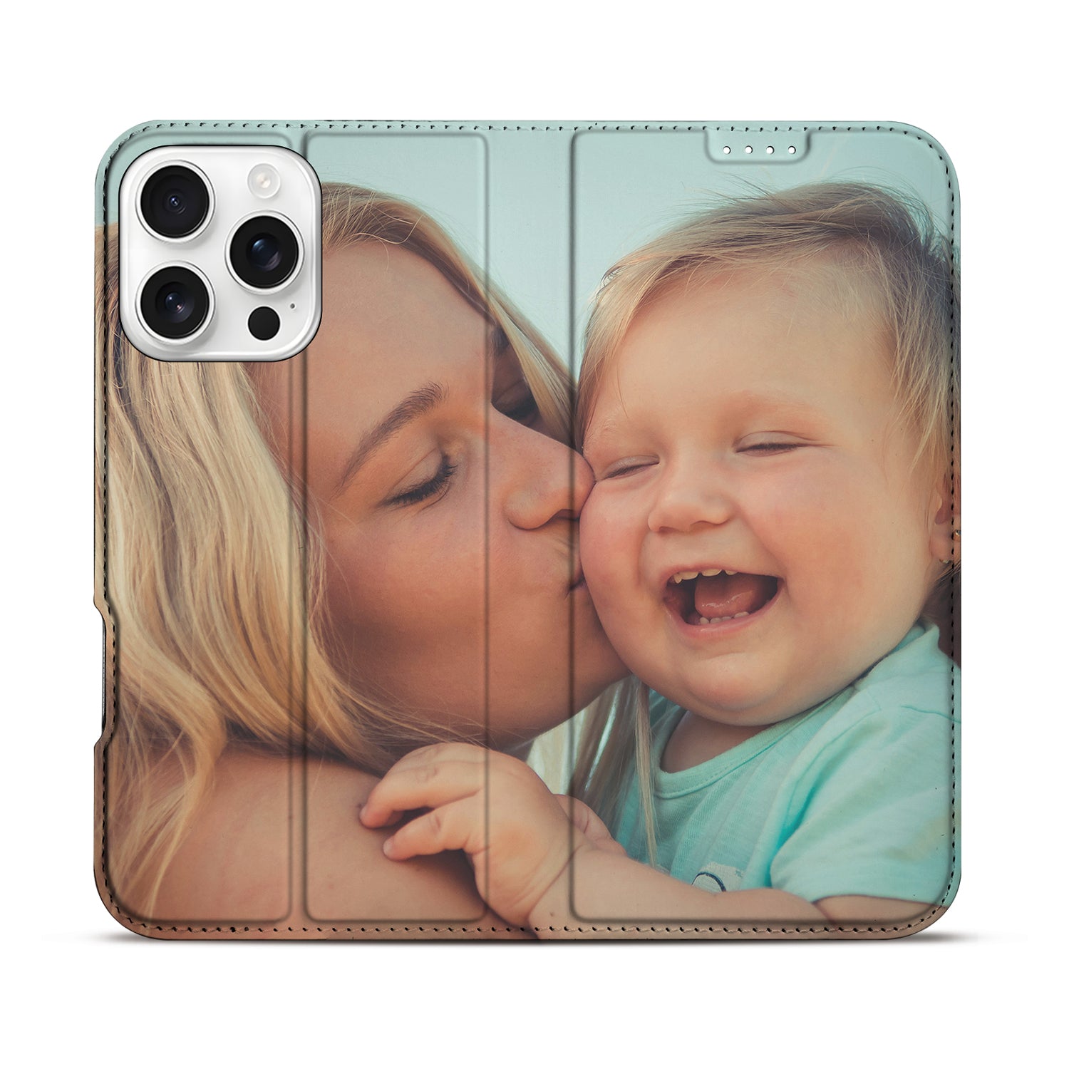 Apple iPhone 16 Pro Stand Case Hoesje Maken moeder kind lachend