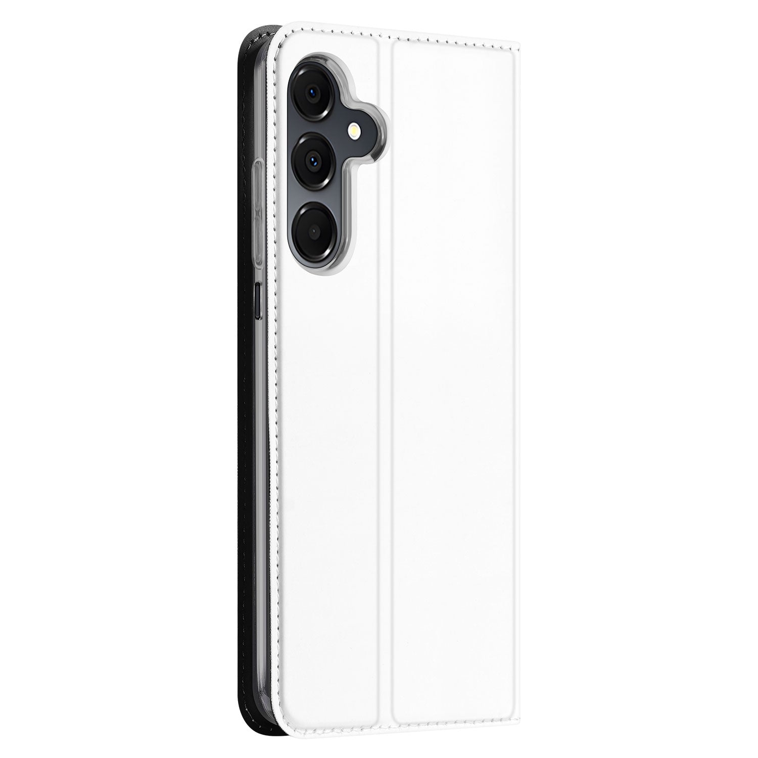 Samsung Galaxy A16 5G/4G Stand Case Hoesje Wit met Pashouder zijaanzicht