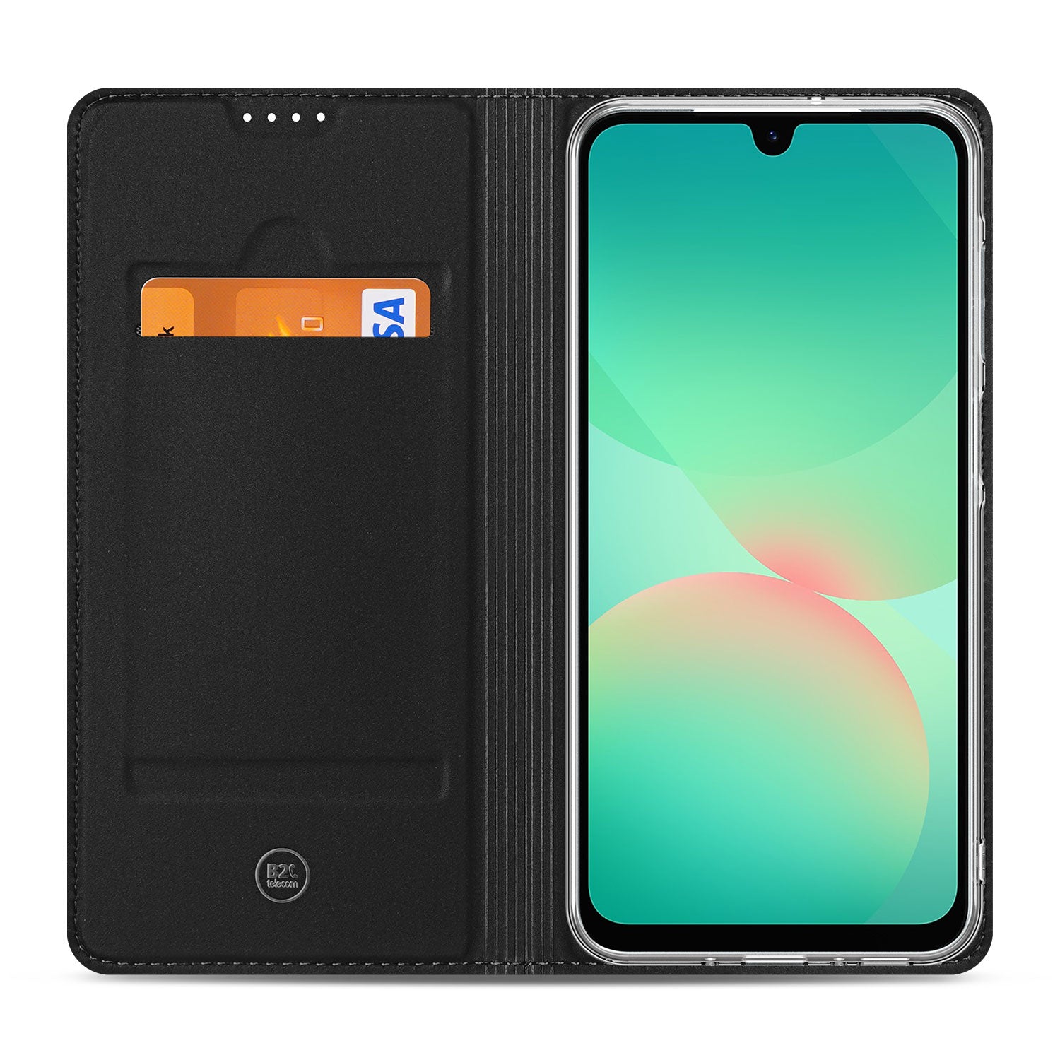 Samsung Galaxy A26 Stand Case Hoesje Samsung Galaxy A26 – Wit met Pashouder binnenzijde overzicht