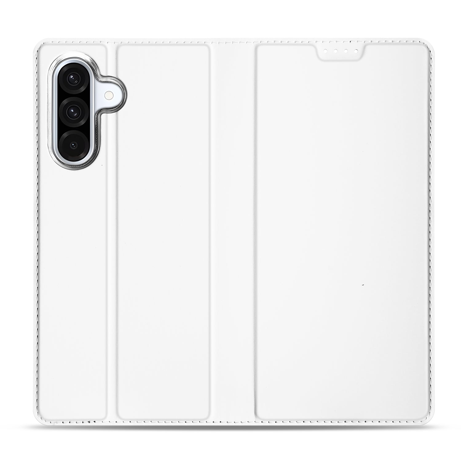 Stand Case Hoesje Samsung Galaxy A56 | A36 Wit met Pashouder achterkant