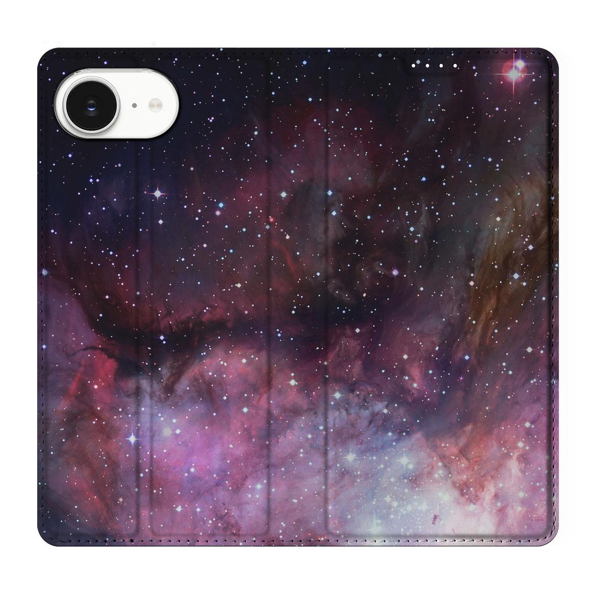 Apple iPhone 16e Stand Case Galaxy design voorzijde