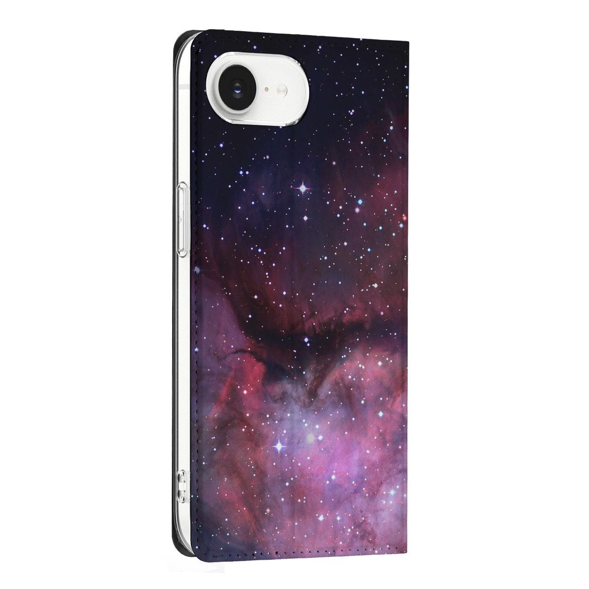 Apple iPhone 16e Stand Case Galaxy ontwerp zijkant