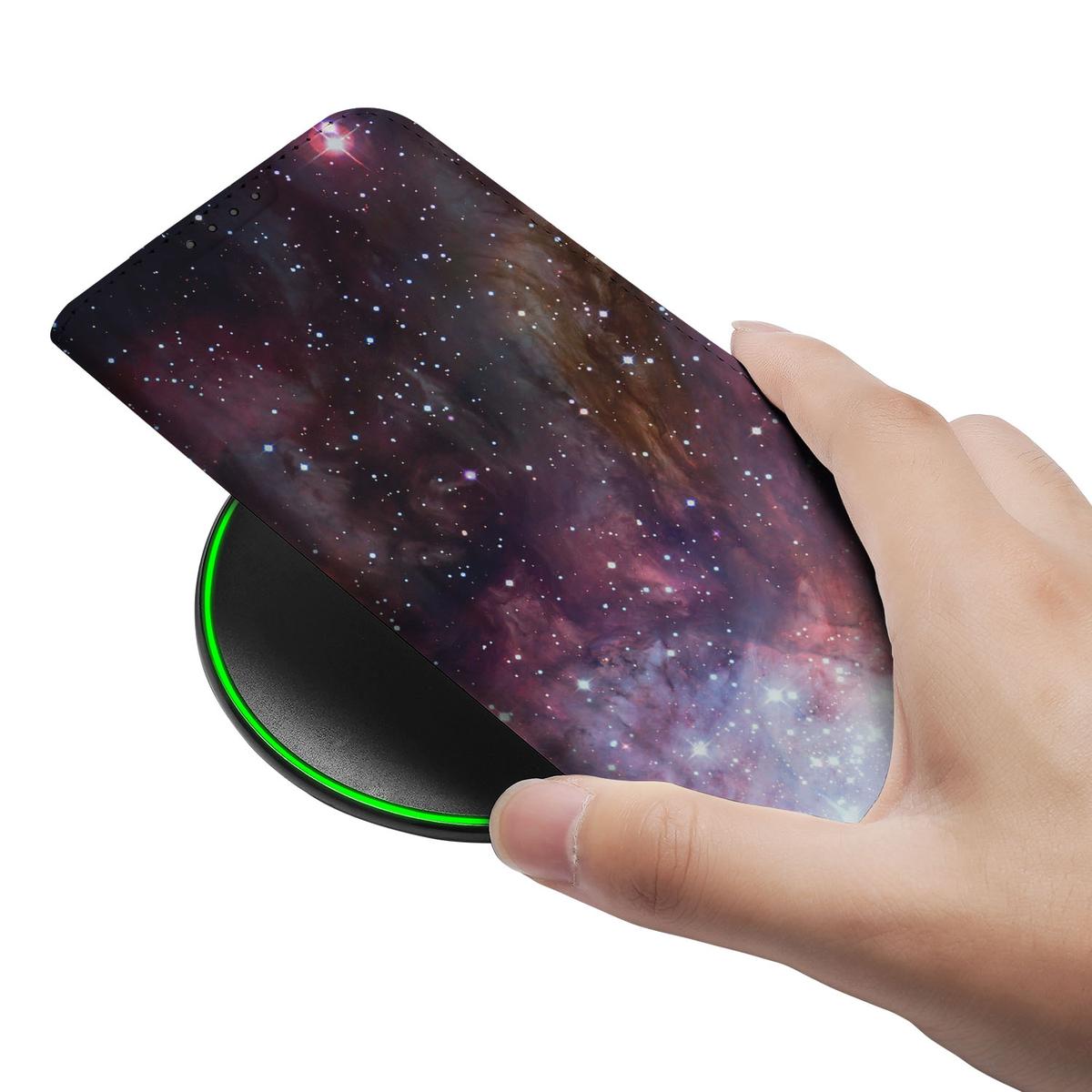Apple iPhone 16e Galaxy Stand Case ruimte design hand oplader