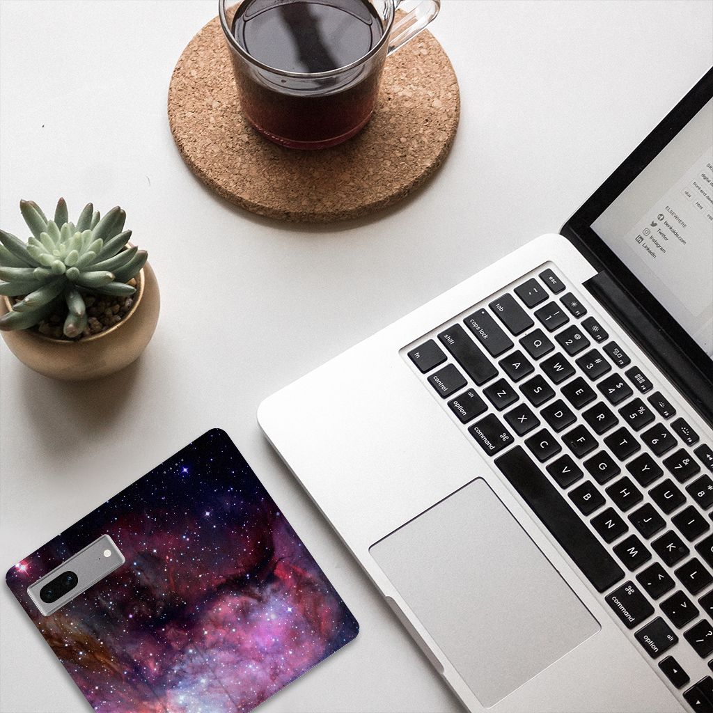 Stand Case voor Google Pixel 7 Galaxy heelal design bovenaanzicht
