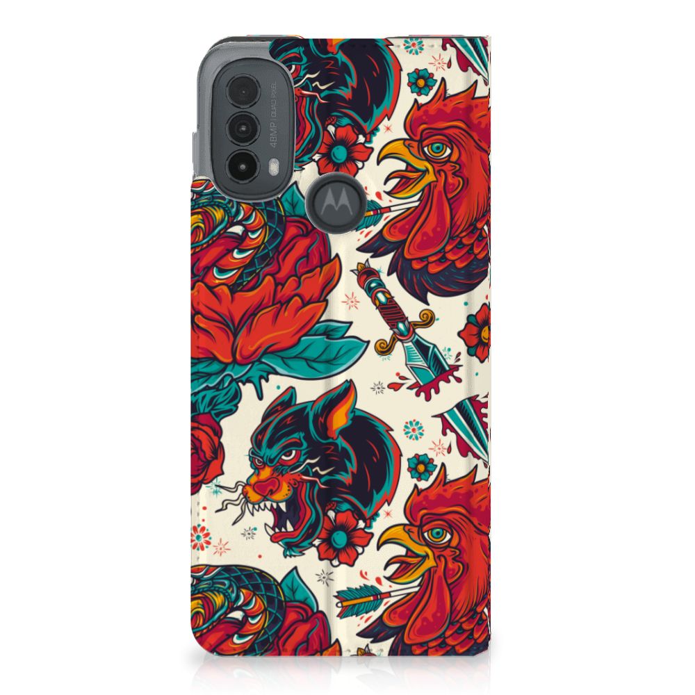 Stand Case voor Motorola Moto E20 Old Skool