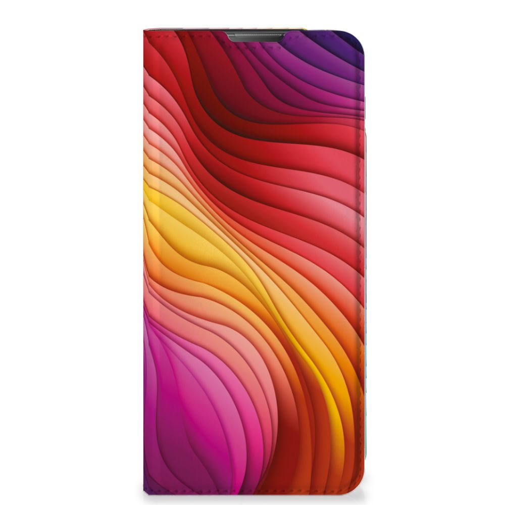 Motorola Moto E20 Stand Case Regenboog voorkant