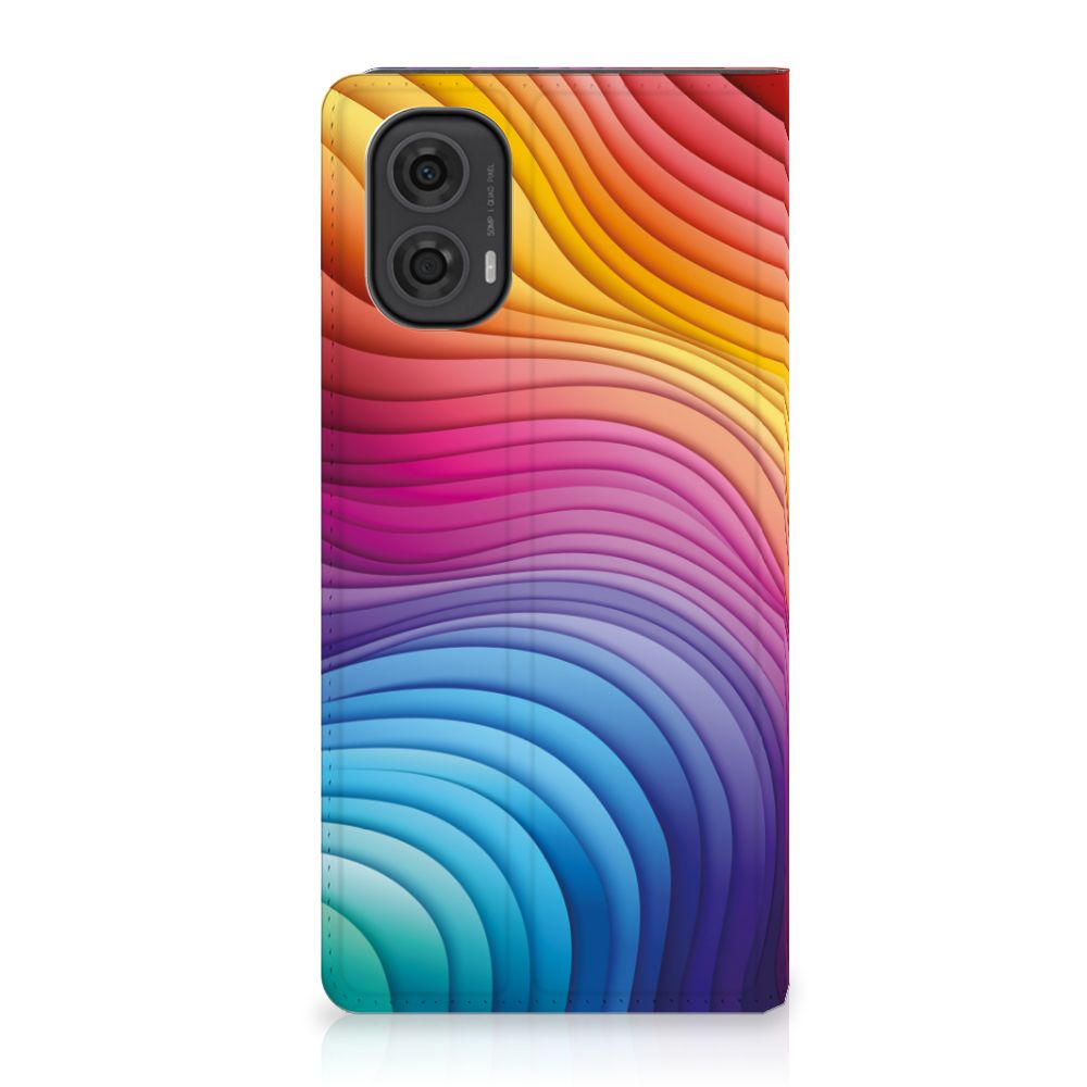 Stand Case voor Motorola Moto G24 | G04 | G24 Power Regenboog design regenboog aanzicht