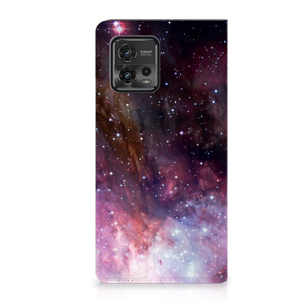 Stand Case voor Motorola Moto G72 Galaxy heelal design achterzijde