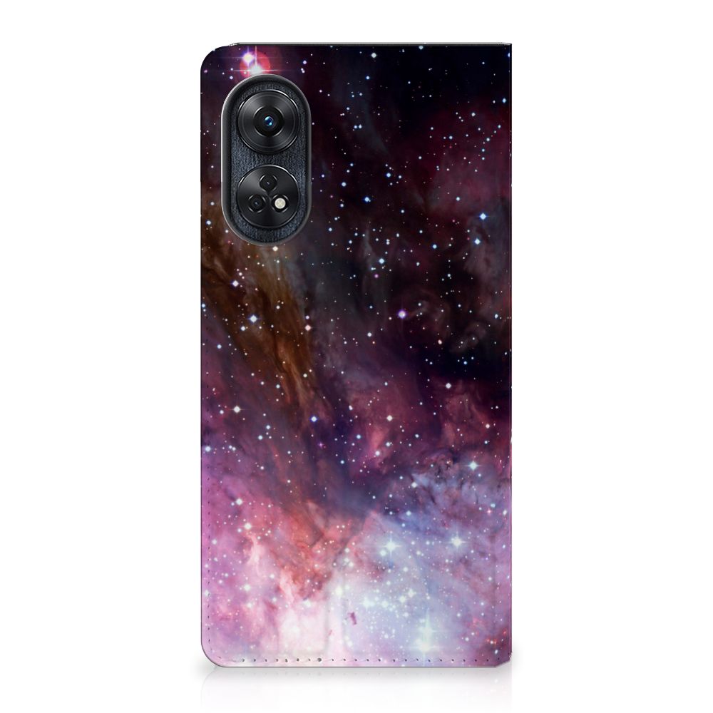 Stand Case voor OPPO Reno8 T 4G Galaxy heelal design achterkant