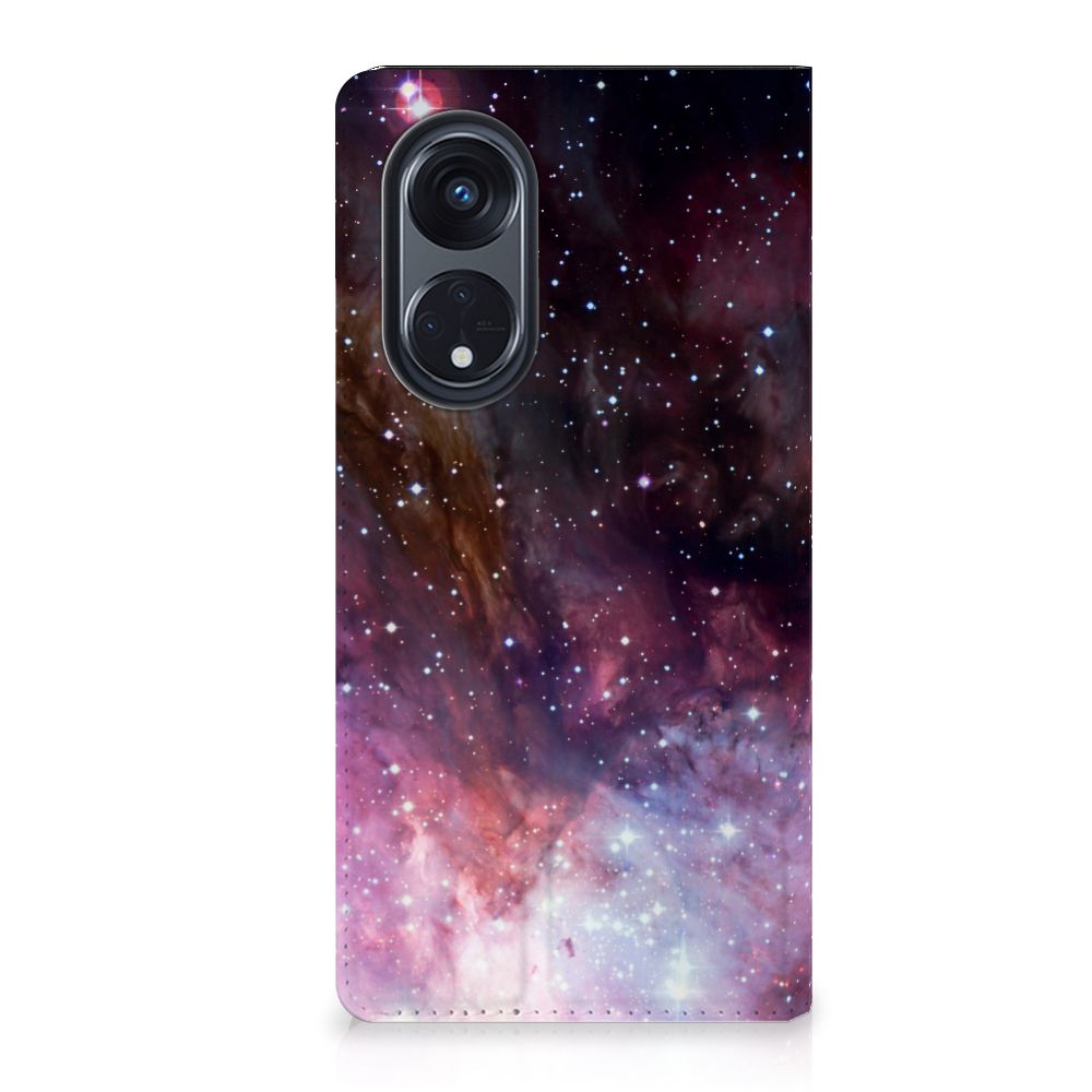 Stand Case voor OPPO Reno8 T 5G Galaxy heelal design achterzijde