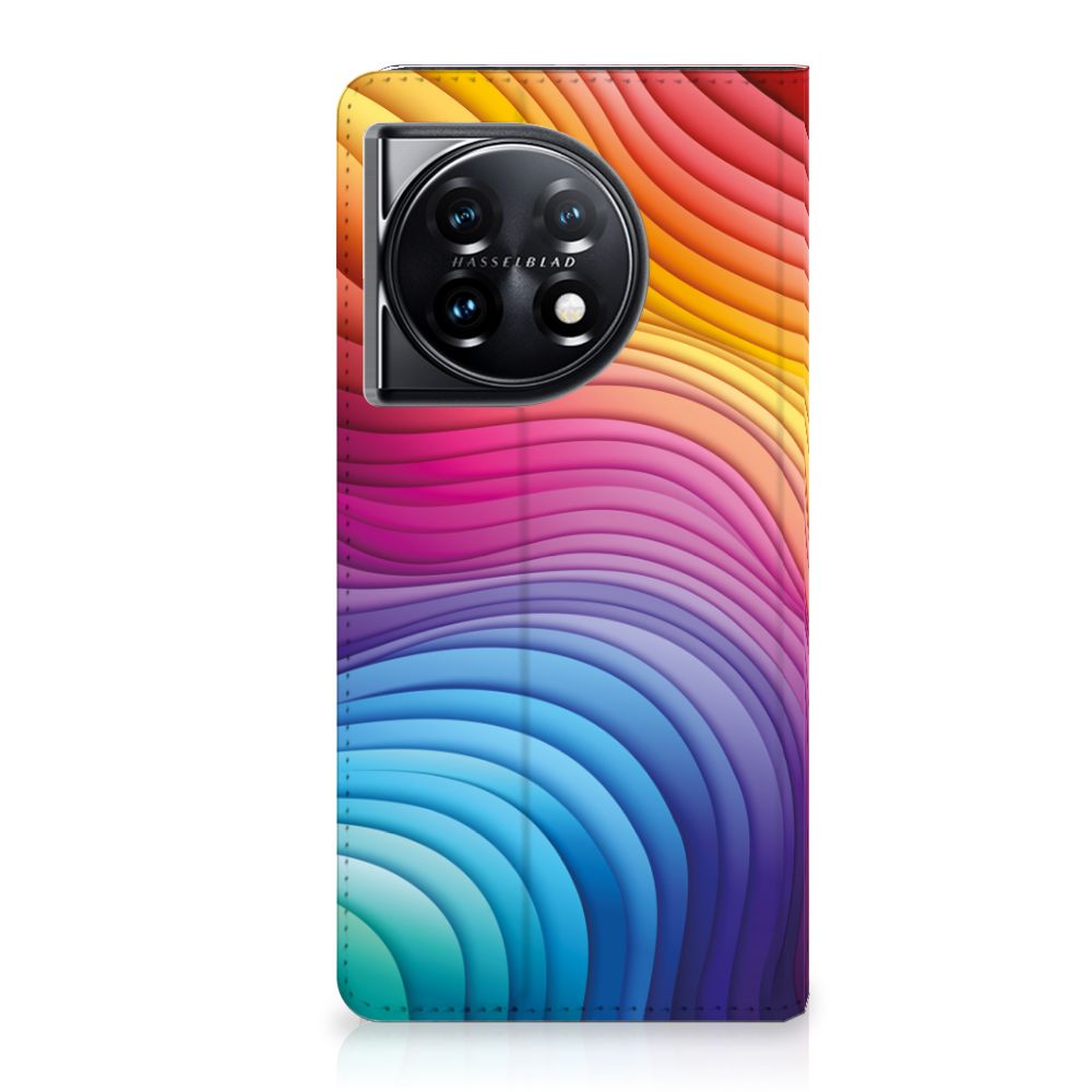 OnePlus 11 Stand Case Regenboog voorkant kleurverloop