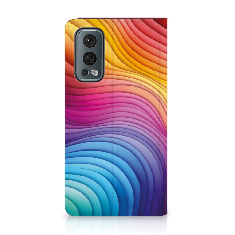 OnePlus Nord 2 5G Stand Case Regenboog voorkant kleur verloop