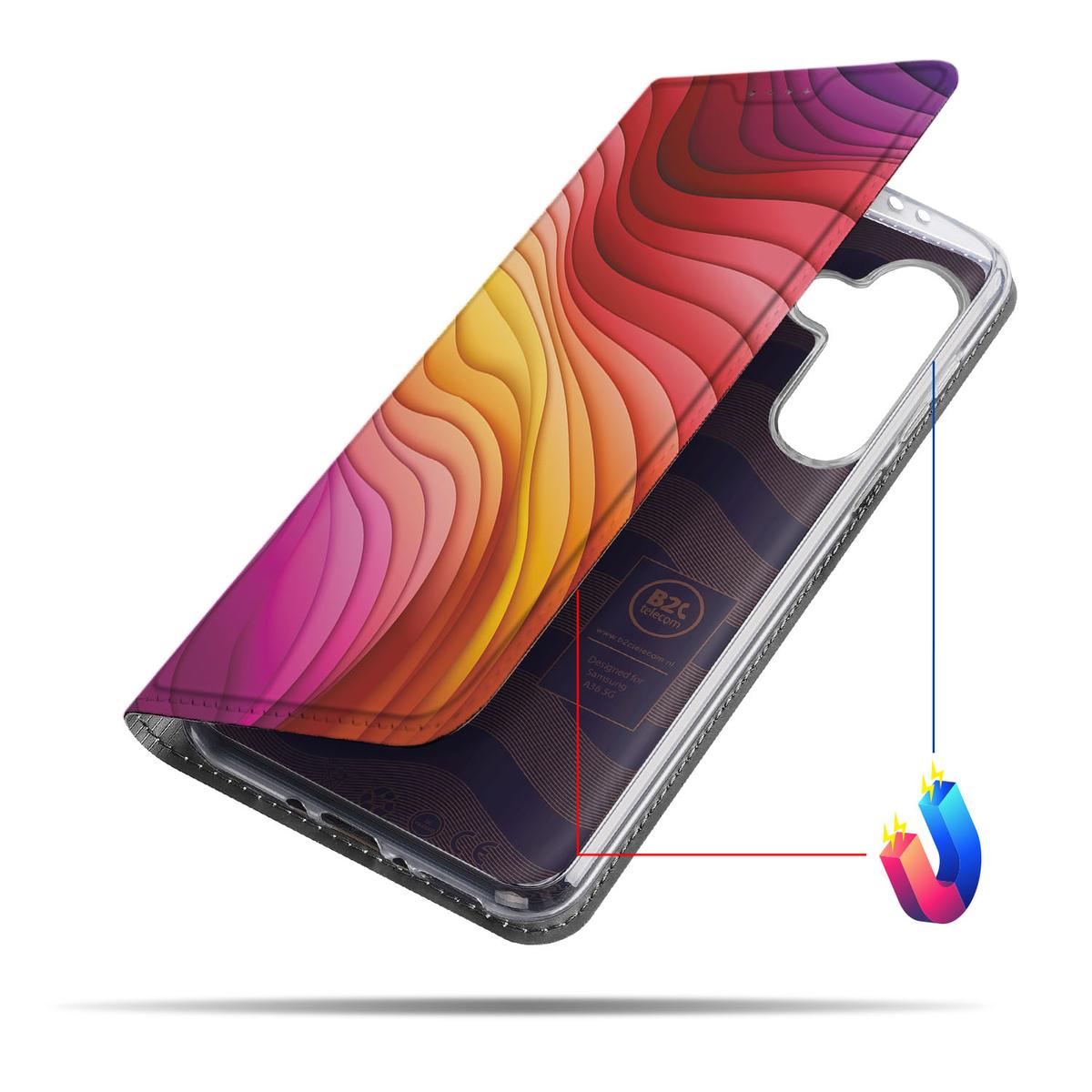 Samsung Galaxy A56 A36 Stand Case Regenboog aanzicht