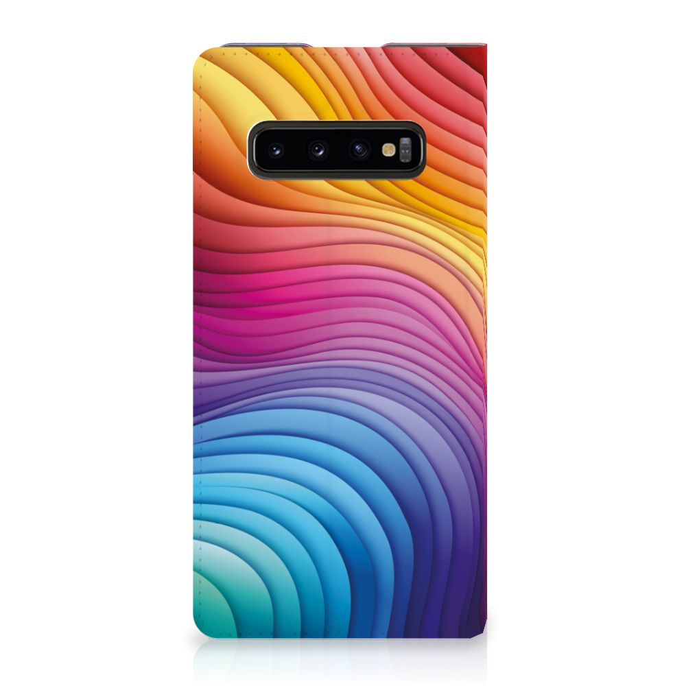 Samsung Galaxy S10 Plus Stand Case Regenboog voorkant